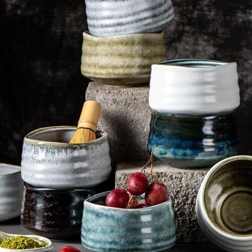 Japanese Ceramic Bowl Dessert Matcha Fruit Salad Bowl Table Decoration Restaurant Hotel Kitchen Storage Supplies Noodle Bowl