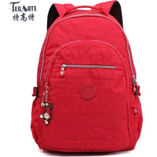 TEGAOTE Backpack for Teenage Girl Mochila Feminina Women Backpacks Sac A Do Nylon Waterproof Casual Laptop Bagpack Female