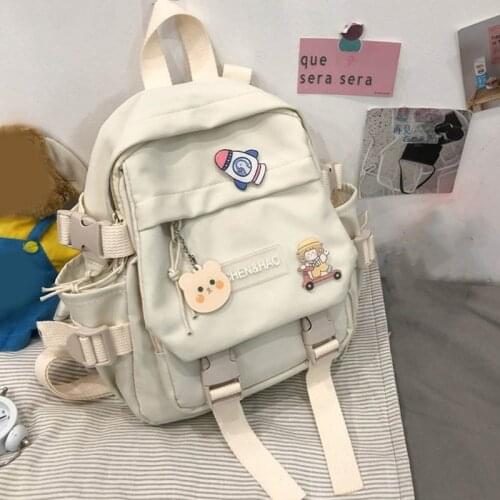 066F Women Nylon Backpack Convertible Ladies Casual Daypack Small Shoulder Bags