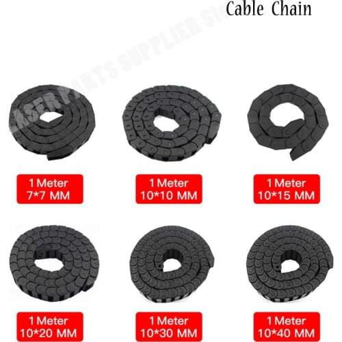 1m Cable Chain 7/10/15/25 Plastic Drag Towline Transmission Chain Bridge Type Wire Carrier for 3D Printer CNC Engraving Machine