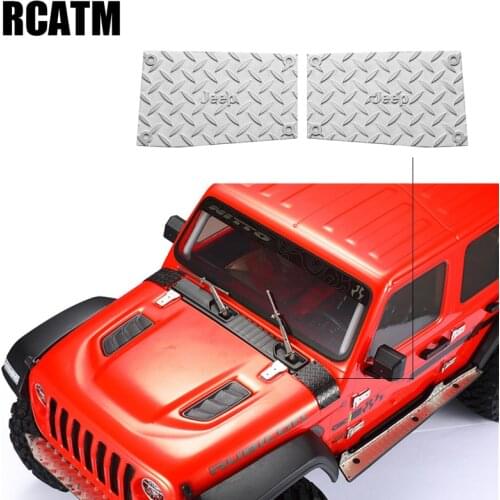 1 Pair Metal Cover A Pillar Side Angle Non-slip Decoration For 1/10 RC Crawler Car AXIAL SCX10 III JEEP