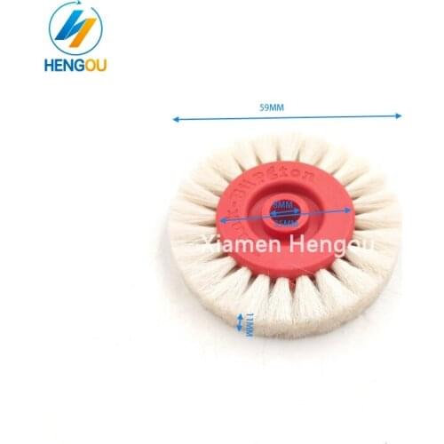 1 pieces H0702 soft Hengoucn printing parts brush wheel 60x8mm red and white color