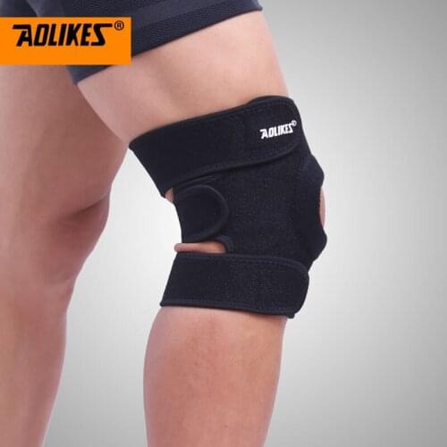1Pcs Men Outdoor Sports Knee Pads Wrap Antislip Shock Absorption Cushion Support Hiking Patella Guards Protector