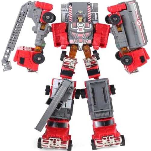 Transformation 5 IN 1 Fire Engine Toys Defensor Figure