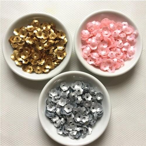 50g 4/6/8/10mm CUP Flower Matt Colors loose sequins Paillette sewing Wedding craft Scrapbook Decoration Confetti