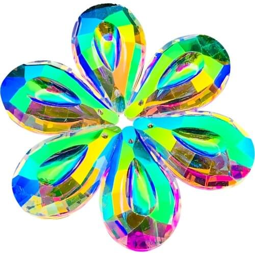 AB-Color Hanging Crystals Prism Pendants Suncatcher for Windows Decoration Chandelier Parts Accessories DIY Home Wedding Decor