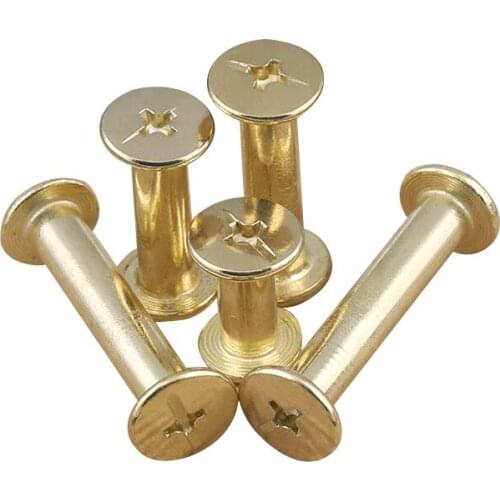 M5 Nuts Bolts docking screws copper plated rivet children photo album binding screws book staples books