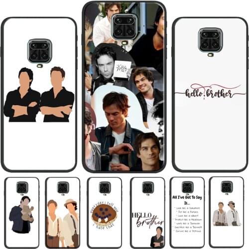 Damon and Stefan Vampire Diaries Phone Case For Redmi Note 10 Pro 9S 8T Note 8 Note 9 Pro Cover For Redmi 9T 9 9C 7A 8A 9A
