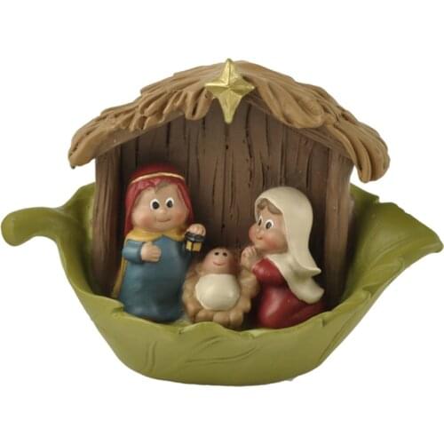 ENNAS Decoration 3.15" Mini Cute Religious Holy Jesus Family Nativity Scene Figurines
