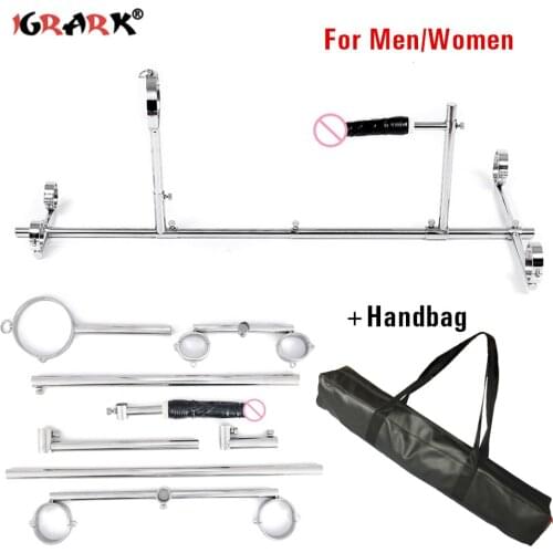 Screw Lock Kneeling Frame BDSM Bondage Gear Adult Games Dog Slave Restraints Handcuffs Ankle Cuffs Big Dildo Sex Toy For Couples