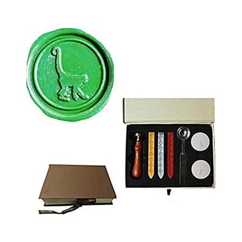 MDLG Vintage Long Tail Monkey Custom Picture Logo Wedding Invitation Wax Seal Sealing Stamp Sticks Spoon Gift Box Set Kit