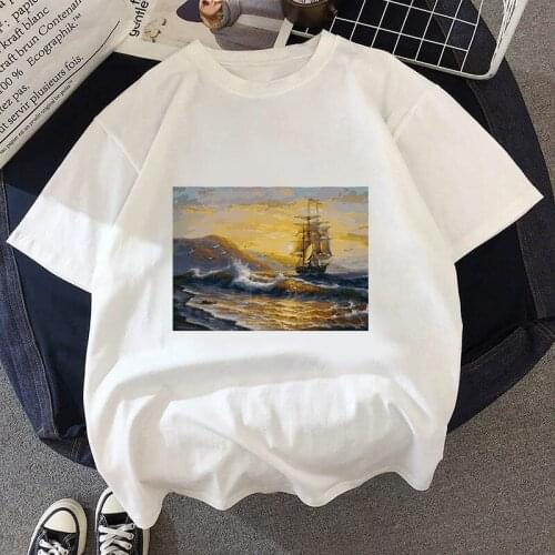 Oversized Women T Shirt Summer Short Sleeve Casual Harajuku Aesthetic Ullzang Female Top Clothing O Neck White T-shirts