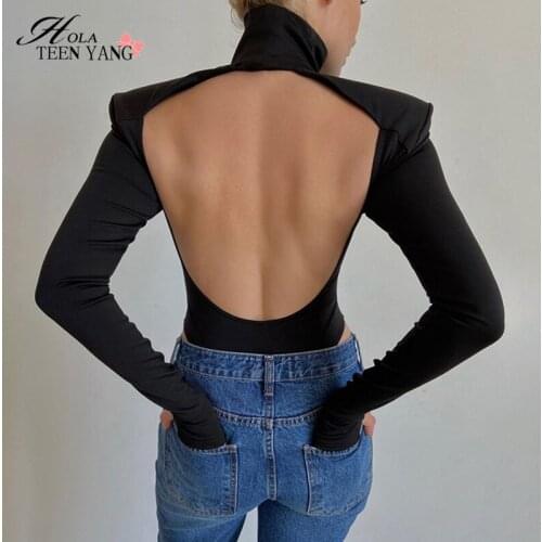 HolaTeenYang Open Back Bodysuit