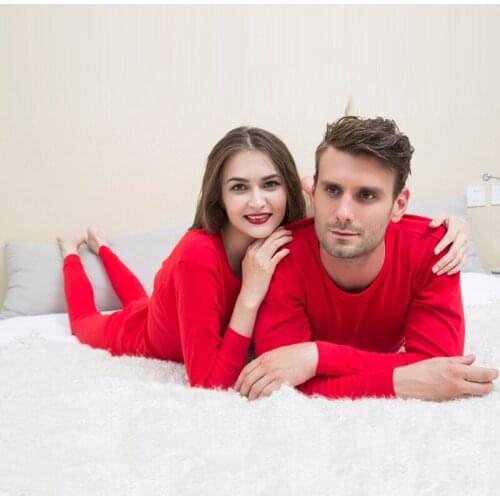 Men Women Winter Undershirts Youth Cotton Thermal Underwear Round Collar Thin Plush Warm 2 Pieces Long Johns Sets