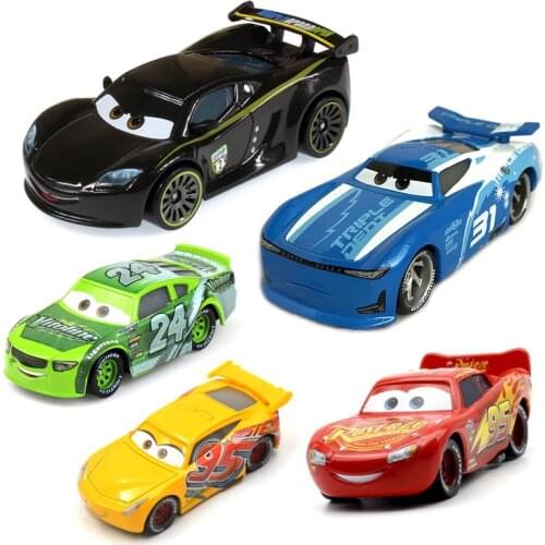 Disney Pixar Cars 2 3 Lightning McQueen Mater Jackson Storm Ramirez 1:55 Diecast Vehicle Metal Alloy Boy Kid Toys Christmas Gift
