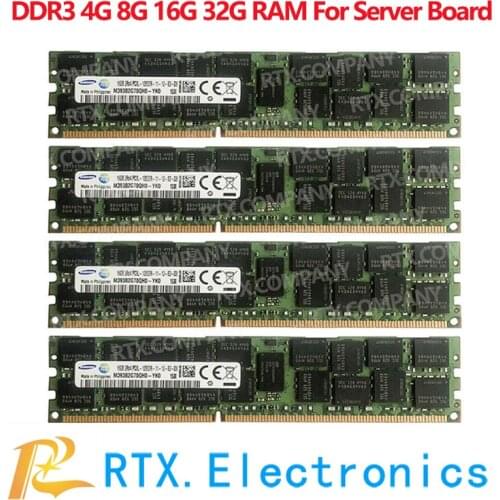 Original DDR3 RAM 4G 8G 16G 32G 1333Mhz 1600Mhz 1866Mhz 1333 1600 1866 REG ECC For x58 x79 Server Memory RAM 16GB 32GB 4GB