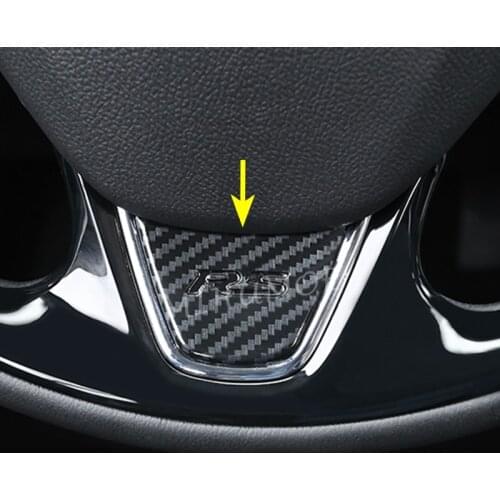Carbon Fiber Steering Wheel Trims For Mitsubishi Eclipse Cross 2018 2019 2020 Cover Decoration