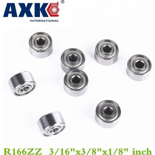 R166zz Bearing Abec-1 (10pcs) 3/16"x3/8"x1/8" Inch Miniature R166 Zz Ball Bearings Rc Model Parts