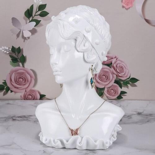 Resin Necklace Earring Display Mannequin for Women Home Organization Gift
