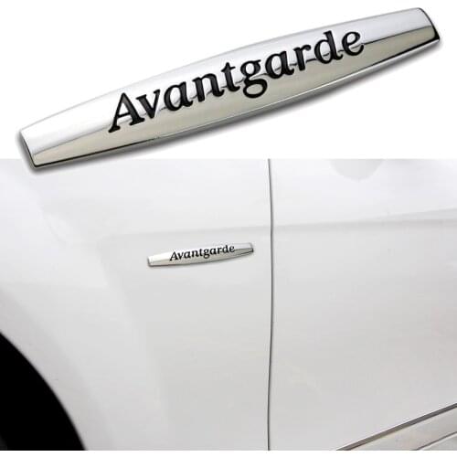 1pcs Avantgarde Elegance Logo Fender Sticker For Mercedes Benz C E Class C180 W203 W204 W204 C300 E300 E320 E350 W211 W212 W213