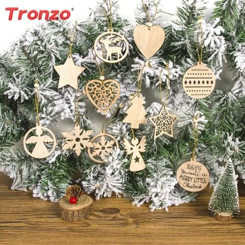 Деревянные новогодние украшения Tronzo China At AliExpress