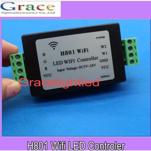 DC5-24V Wireless Smart Dimmer Receiver Output 5 Routes PWM Data WiFi APP Controlled for RGBW LED Strip Light Lamp