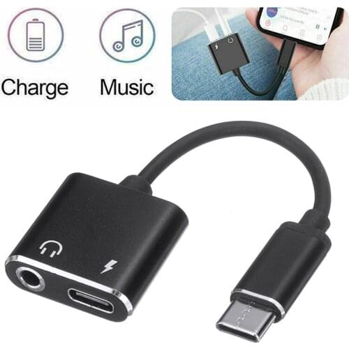 USB-C Type-C to 3.5mm Jack Headphone Adapter For Xiaomi Mi Mix2S For Huawei MediaPad Charging AUX Audio Splitter Cable Adapter