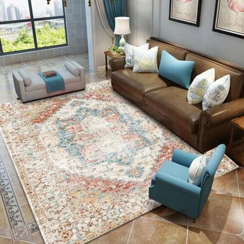 Vintage Persian Carpets Moroccan Home Rugs Carpet for Living Room Bedroom Study Room Decor Floor Mat Retro American Area Rugs