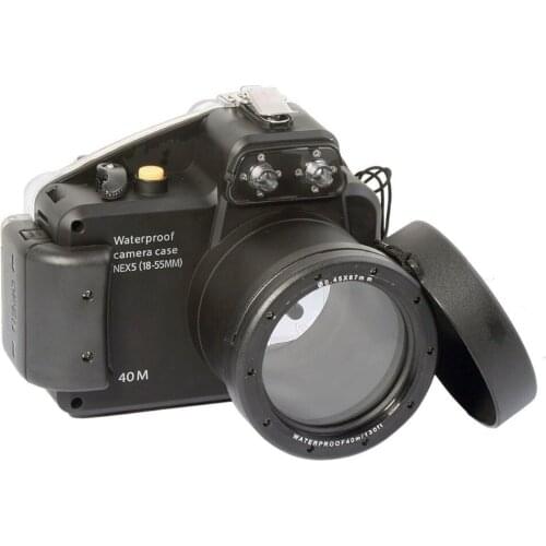 Mcoplus 40m 130ft Diving Camera Waterproof Housing Bag Case for Sony Nex-5 Nex5 18-55mm Camera
