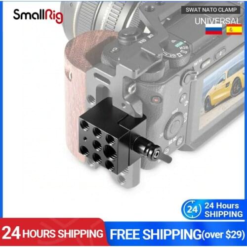 SmallRig SWAT NATO Clamp With 1/4" and 3/8" Mounting Holes For Safety Nato Rails and SlideRail-Clamp -1255