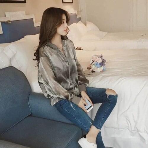 2021 Summer Women Plus Size Long-sleeve Short Bright Silk Jacket Thin Cardigan Baseball Coat Sun Protection Clothing X52