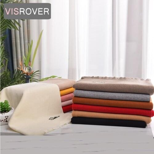 VISROVER new 25 colors woman winter scarf fashion female shawls cashmere handfeeling winter wraps solid color winter hijab scarf