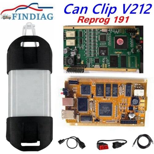 Gold PCB Can Clip For Renault Full Chip Can Clip V202 + Reprog V191 with Full Chip AN2135SC/AN2131QC Diagnostic Tool Scanner