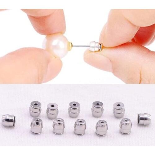 10Pcs Secure Earring Lock Earring Back Safe Ear Studs Nuts Earings Lifters Replacement for All Types of Earring Posts