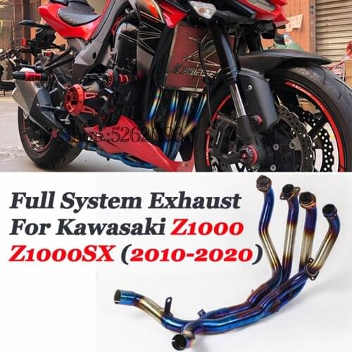 2020 Slip On For KAWASAKI Z1000 Z1000SX Motorcycle Modified Exhaust Muffler Vent Front Mid Link Pipe Escape Moto Original Muffle