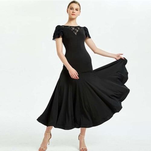 2021 Lace Modern dance performance dress new waltz dance dress big swing women ballroom dance competition dress