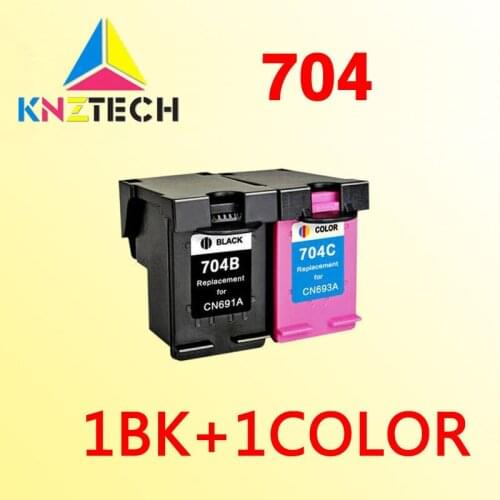 2x For compatible for 704 704XL ink cartridge replacement for704 Deskjet 2010 2060 CN692A