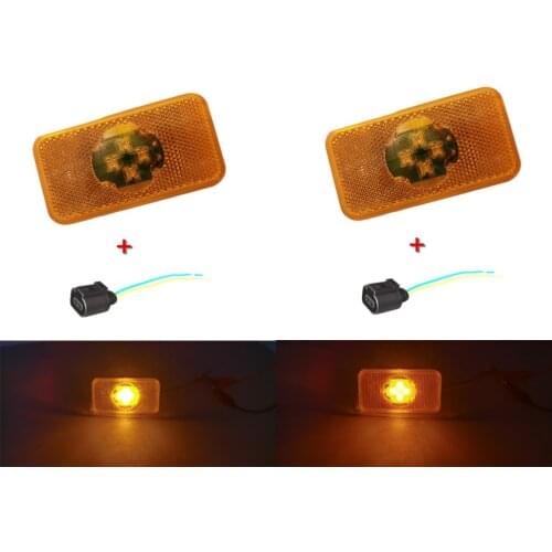 2X Amber E2 Led Reflector Side marker for volvo Trailer Light Emark for Volvo truck 20789440 with connector 120*45mm