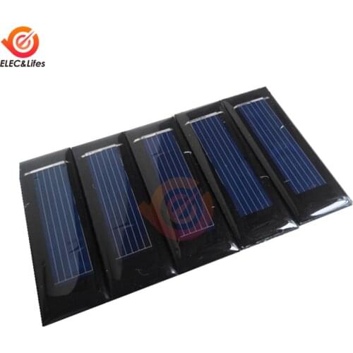 5Pcs/lot 0.5V 100mA Solar Panel Mini Solar System DIY For Battery Cell Phone Chargers Portable Solar Cell