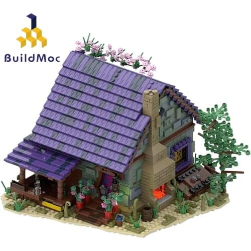Buildmoc Creator Expert Forest Summer House MOC-57928 City Village Architecture Street View Building Blocks Toys For Children