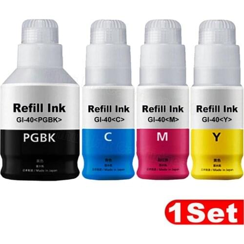 Bottled Ink GI40 BK C M Y For Canon PIXMA G5040 G6040 GM2040 Printer