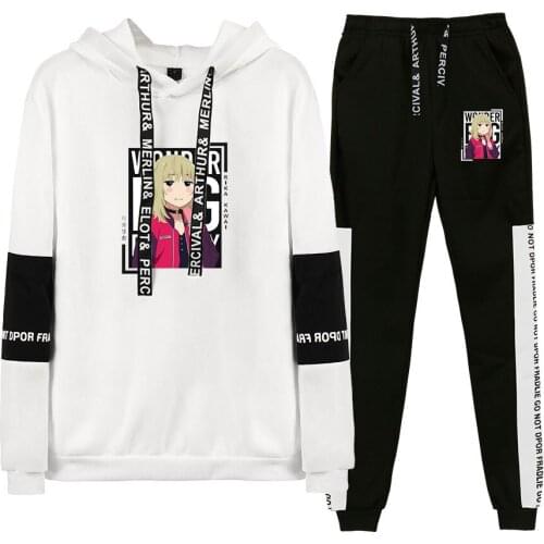 Anime Printed Kids Sweatshirt Suits Wonder Egg Priority Hoodie Two Piece Set Mens Hoodie+Sweatpants Sets Harajuku Streetwear