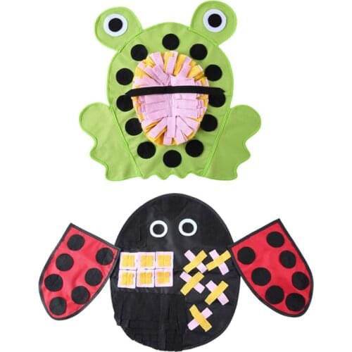 Pet Sniffing Mat Dog Puzzle Toys Increase IQ Slow Dispensing Feeder mat Food Cute Frog Shape Cat Puppy Training Games Feeding