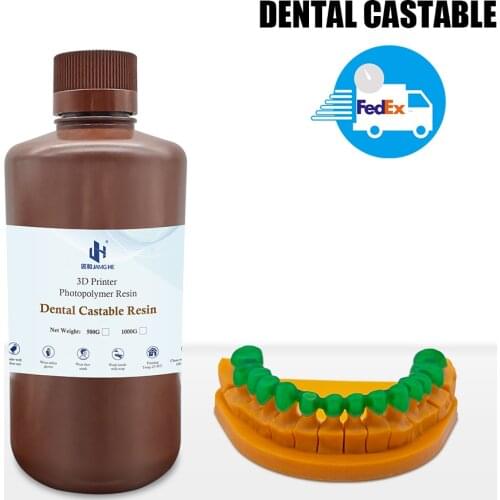 JAMGHE 1000G DLP LCD SLA Dental Casting Resin 3D Printer High Precision High Strength Toughness 405nm For Elegoo 3D Printe