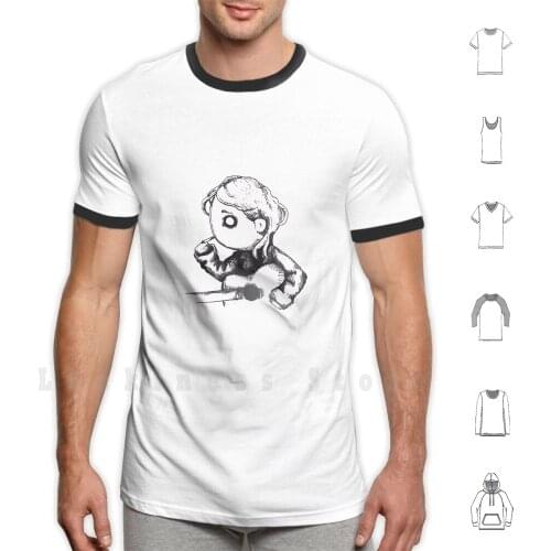 Kurt Plush T Shirt DIY Cotton Big Size 6xl Kurt Plush Doll Cobain Music Punk Grunge Rock