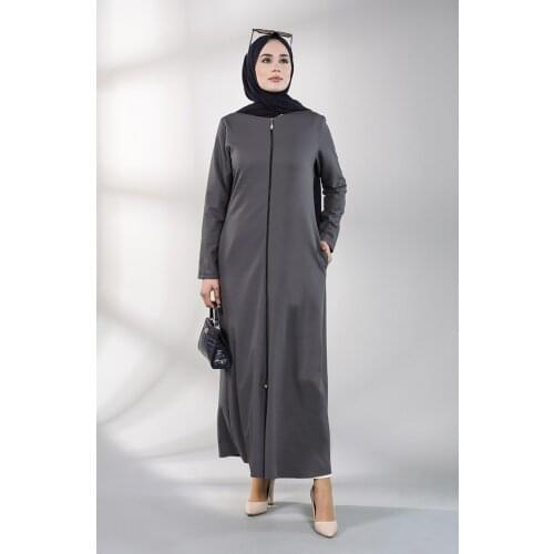Minahill Gray Abaya 2213-01