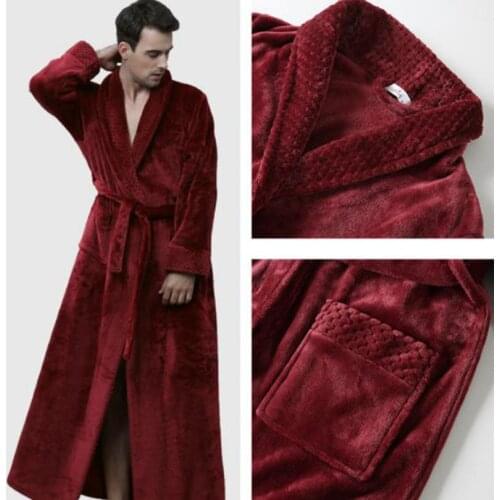 New Mens nightgown winter bathrobe bathrobe comfortable home service couple thick fashion pajamas badjas heren 2020
