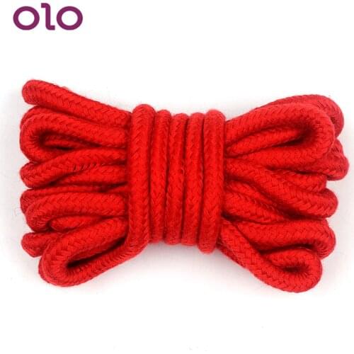OLO 5 Meters Soft Cotton Rope Restraint Slave SM Bondage Rope Roleplay Sex Toys for Couples Adult Game Flirting