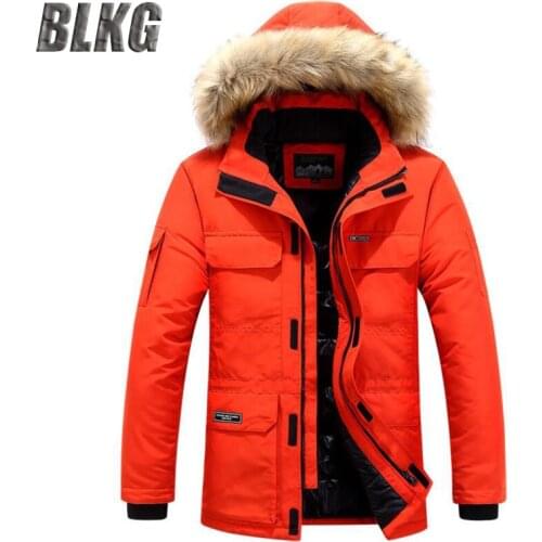 Wholesale Winter Parkas Men Thicken Coat Fur Hooded Keep Warm Jacket Overcoat Men Windbreaker Big Pockets Parkas Coat 5XL 6XL
