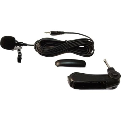 Clip on lavalier condenser microphone for saxophone violin guitar trumpet instrument vocal mic with phantom power supply